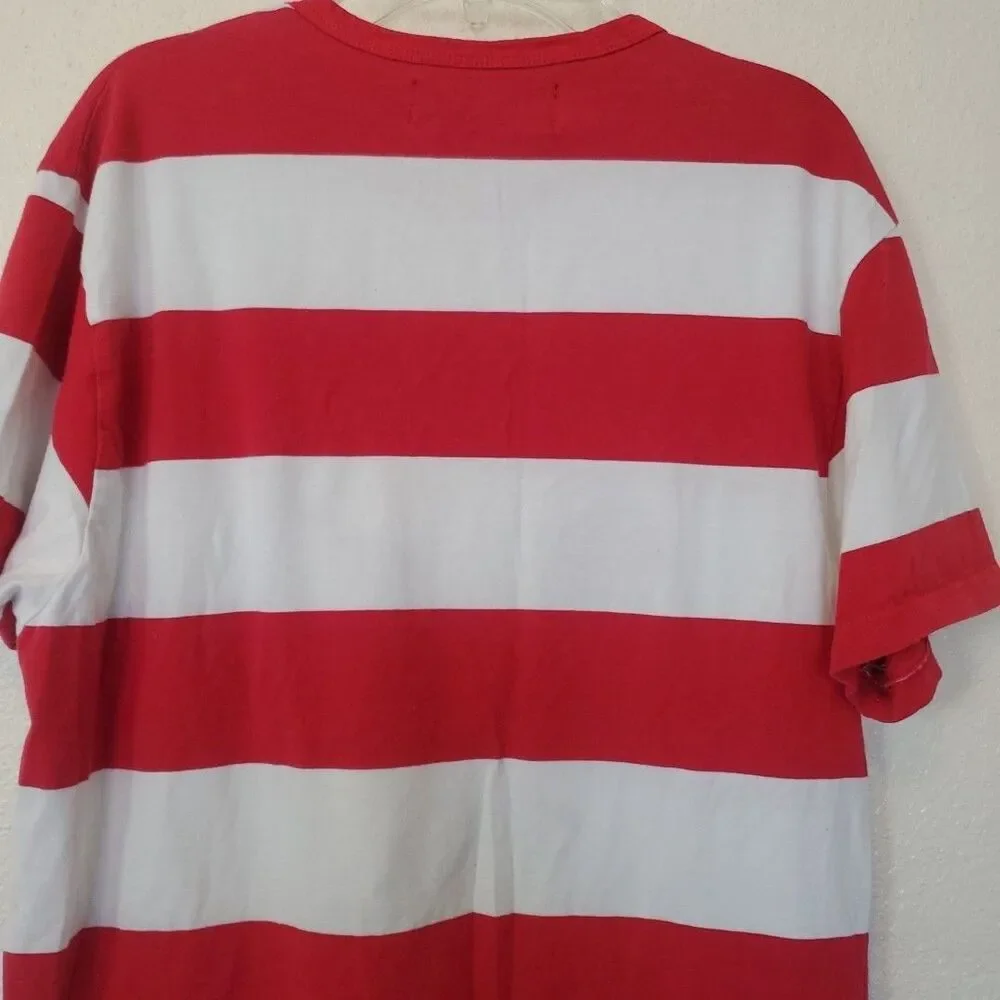 Civil Regime T-Shirt Product of the Poison Red Striped Size M Snake and Rose - Picture 10 of 14